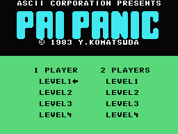 Pai Panic Title Screen